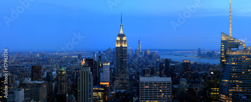 New York Manhattan and Empire State Building night scene