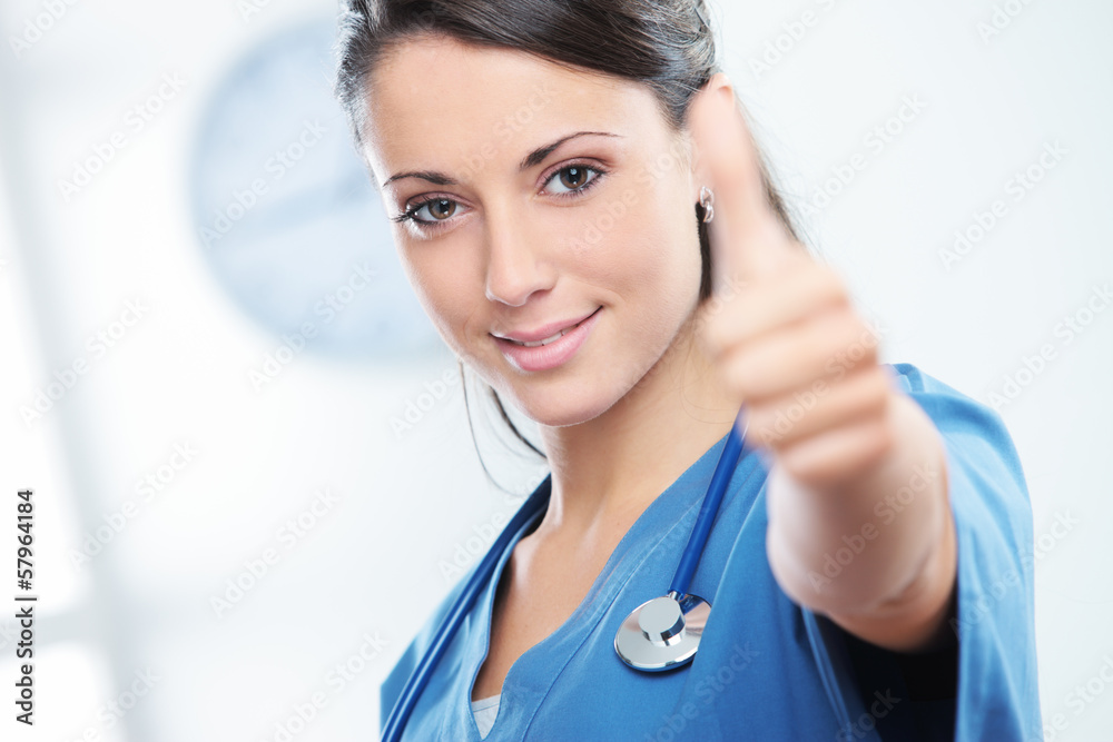 Happy doctor with thumb up Happy doctor with thumb up