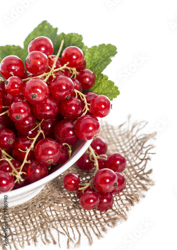 Portion of Red Currants (Isolated)