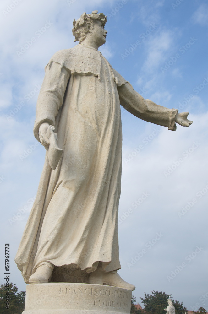 Piazza Prato della Valle, statue of Francesco Petrarca