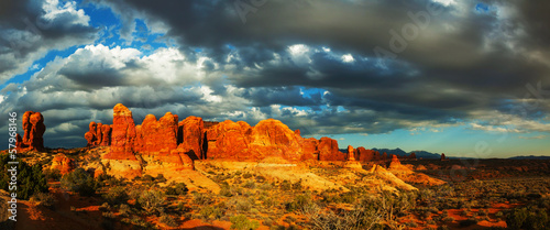 Obraz na płótnie Scenic view at the Arches National Park, Utah, USA w salonie