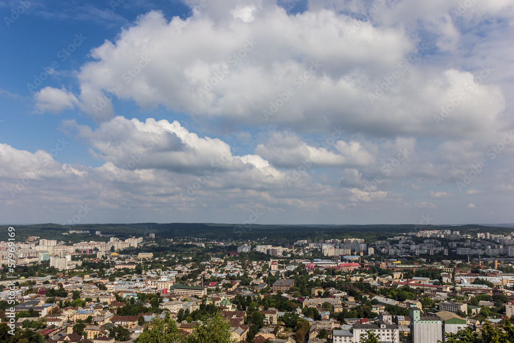 View from castle hill over Lviv