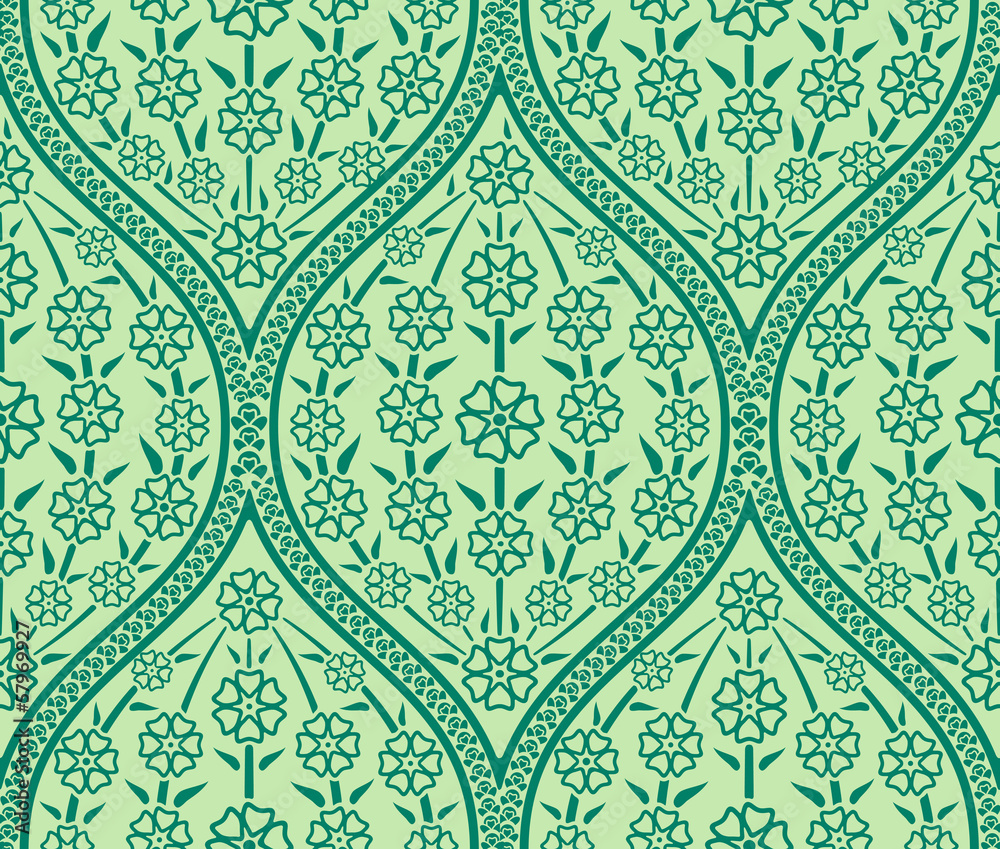 seamless oriental floral pattern