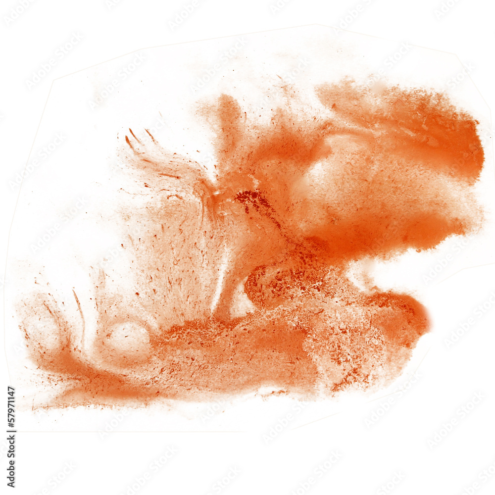 Fototapeta premium abstract color brown ink watercolor splash paint background isol