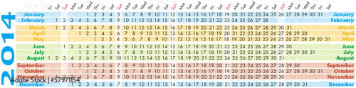 calendar 2014