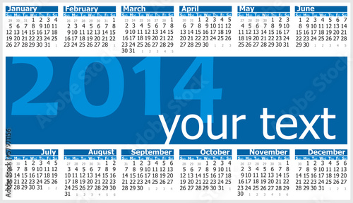 calendar 2014