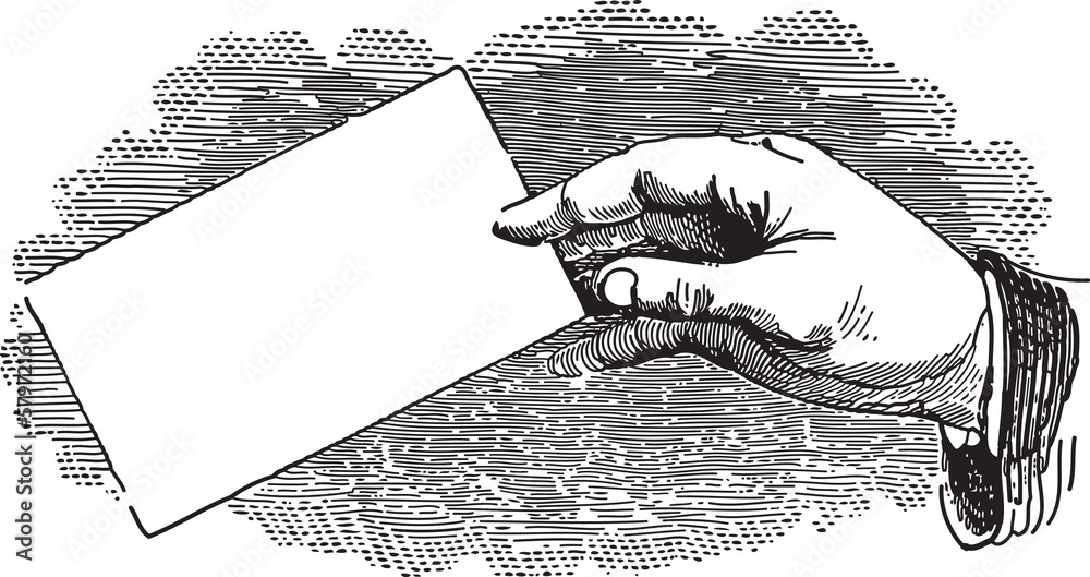 Obraz premium Hand holding business card