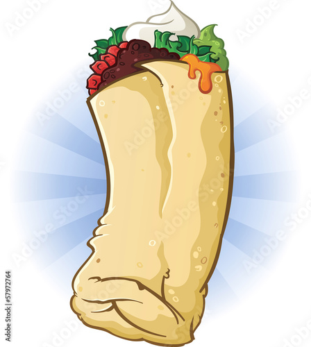 Burrito Cartoon Illustration