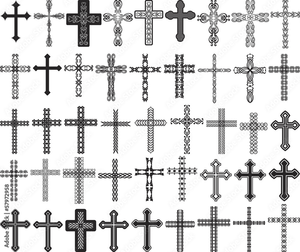 crosses with ornaments