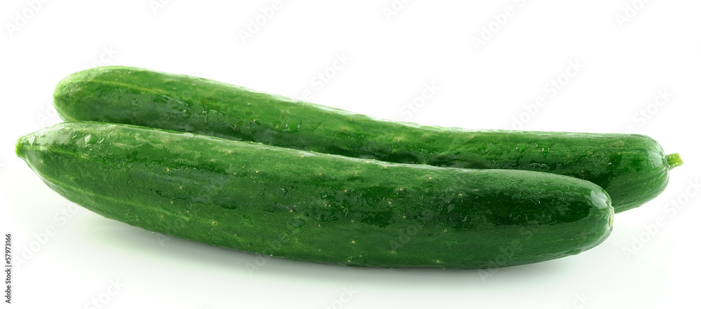 green cucumbers isolated on white background green cucumbers isolated on white background