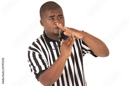 Принти на полотні Black referee calling time out or a technical foul