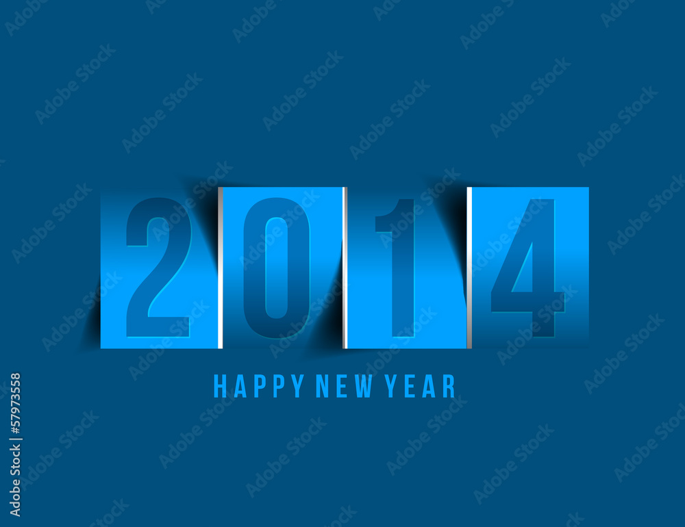 Happy new year 2014 text design. Happy new year 2014 text design.