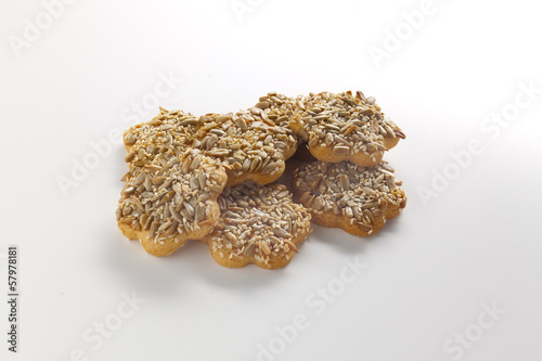 biscuits with nuts isolated