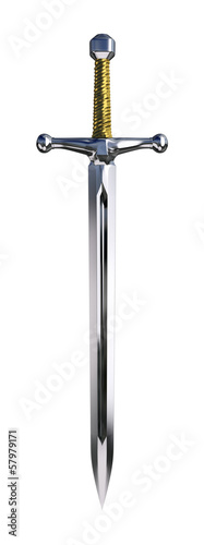 Fantasy Sword isolated on White Background. Clipping path