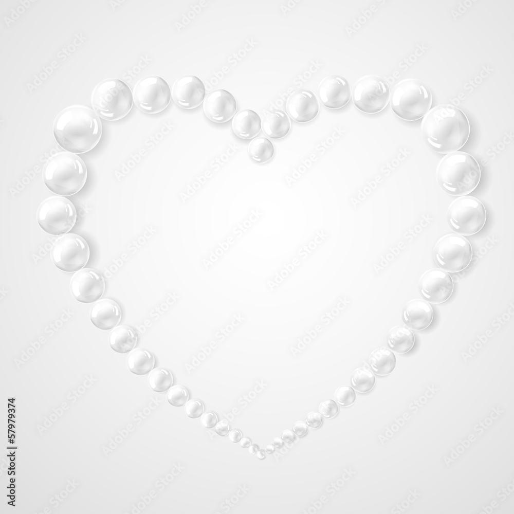 Obraz premium Heart frame with perls