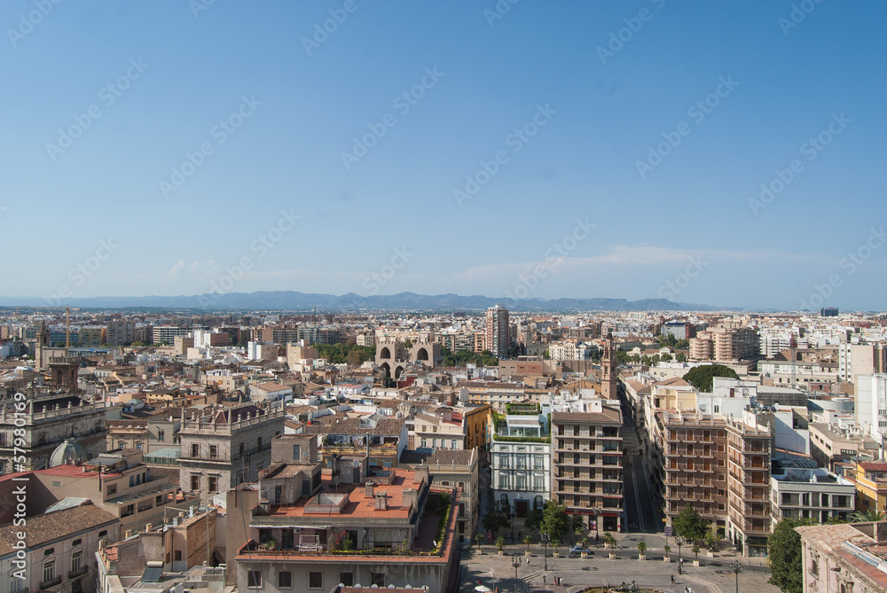 Aerial View Of Valencia From the Miguelete Tower