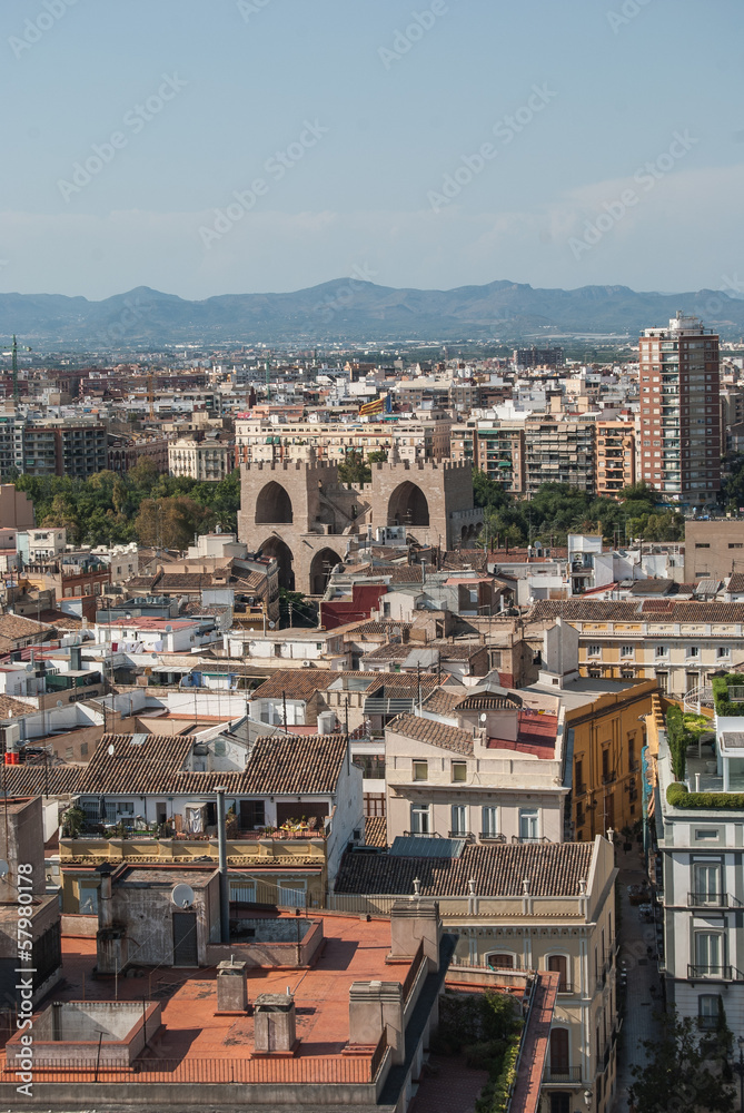 Fototapeta premium Aerial View Of Valencia From the Miguelete Tower