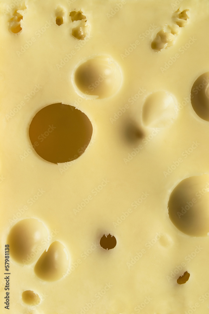 Cheese with holes