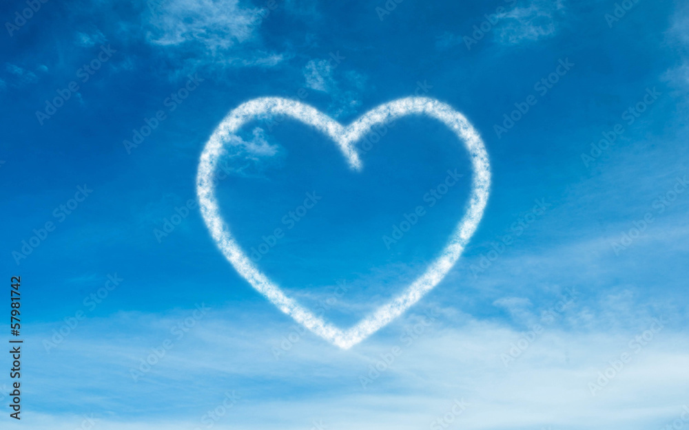 White heart in sky White heart in sky