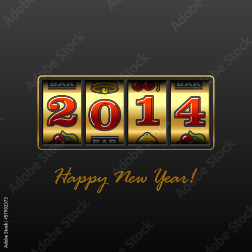 Happy New Year 2014 card