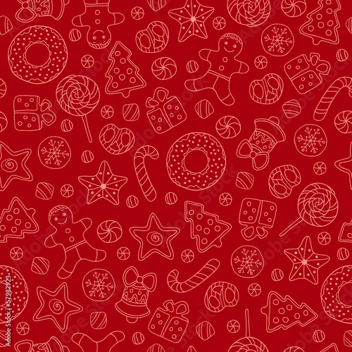 Cookies seamless pattern