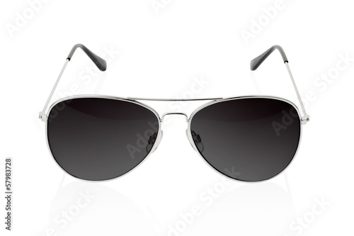 Sunglasses on white, clipping path
