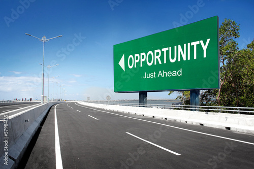 road with sign of opportunity