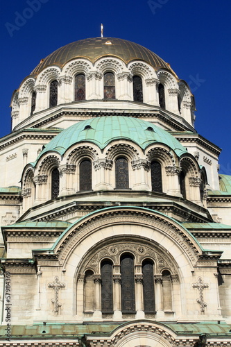 Detail of Alexander Nevsky Cathedral in Sofia, Bulgaria