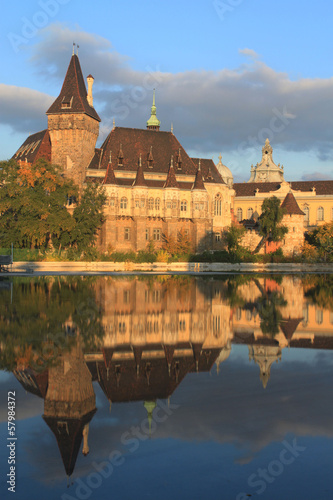 Detail of Vajdahunyad castle in Budapest, Hungary