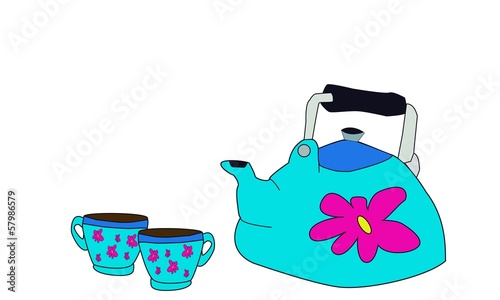 Tetera y tazas