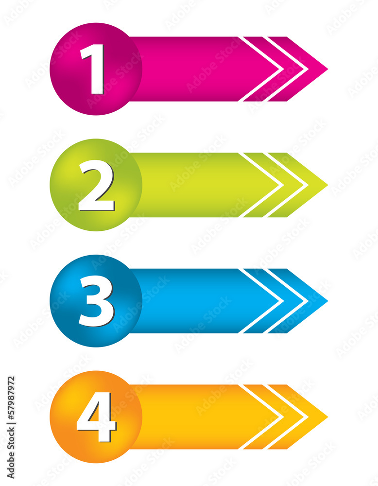 special arrow stickers set with numbered buttons special arrow stickers set with numbered buttons