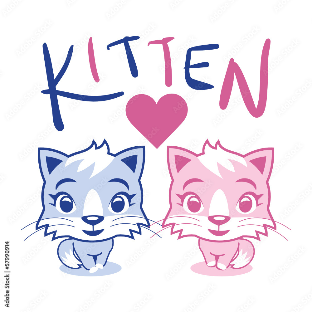 Kitten Love Vector illustration Kitten Love Vector illustration