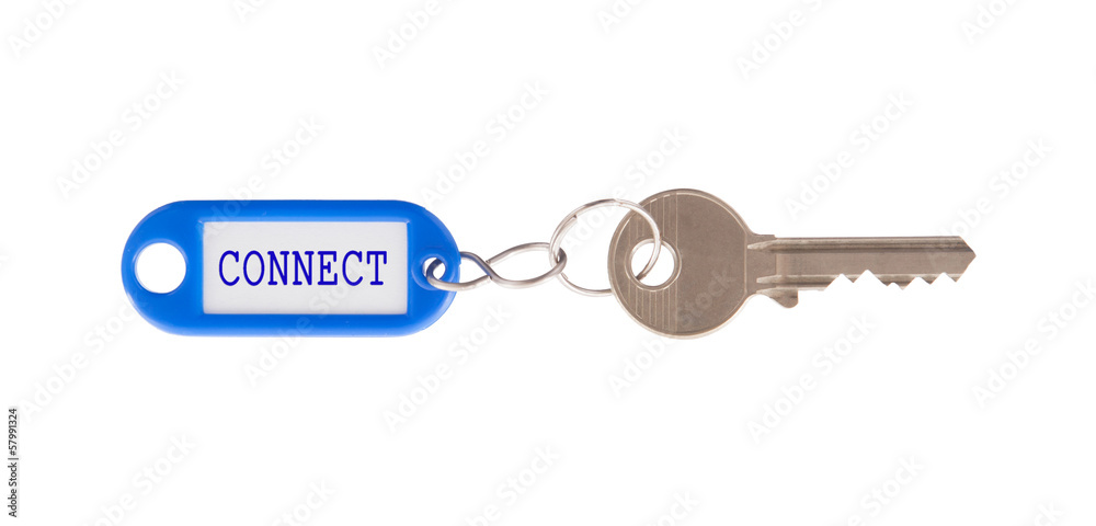Key with blank label isolated Key with blank label isolated
