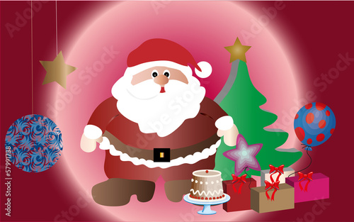 background with Santa Claus