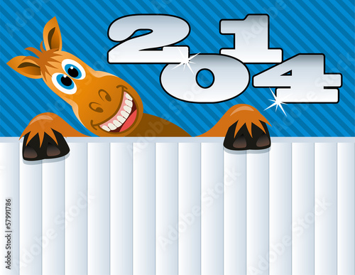vector new year greeting background of a horse