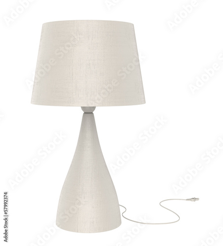 Table lamp isolated on white background