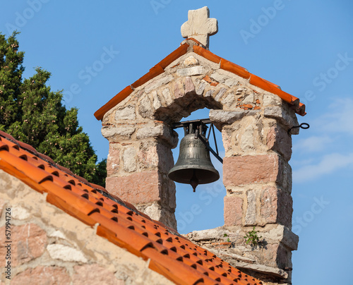 Small bell tower in The monastery Gradiste, Montenegro photo