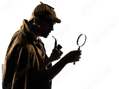 Cuadro en lienzo sherlock holmes silhouette