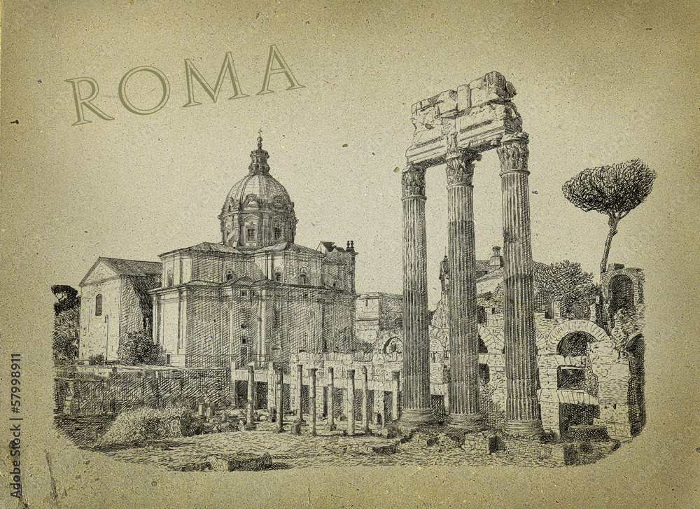 Roma view illustration