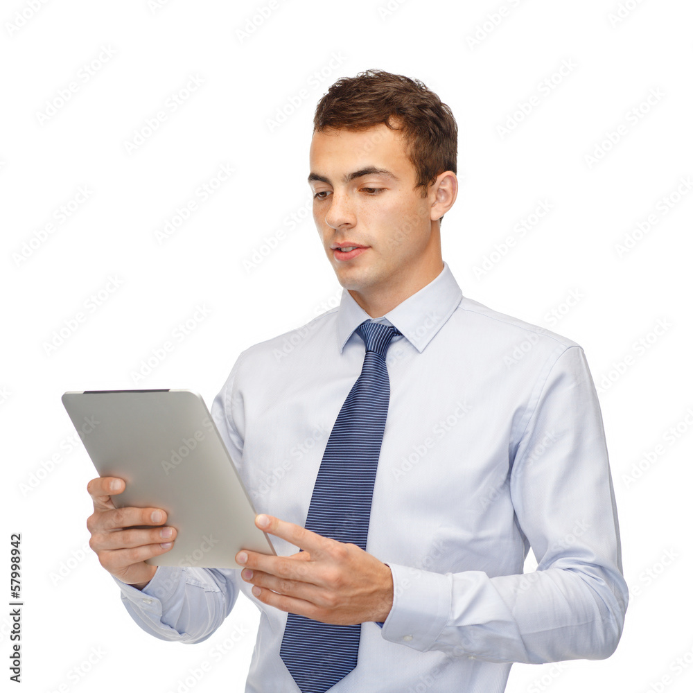 buisnessman with tablet pc