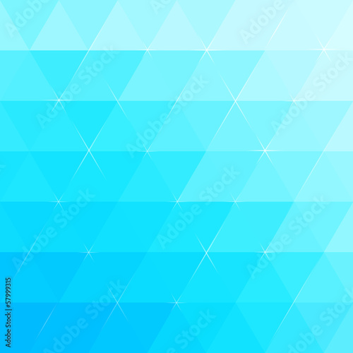 Blue abstract vector triangles background.