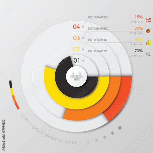 Modern Curve circle Infographic Design Template