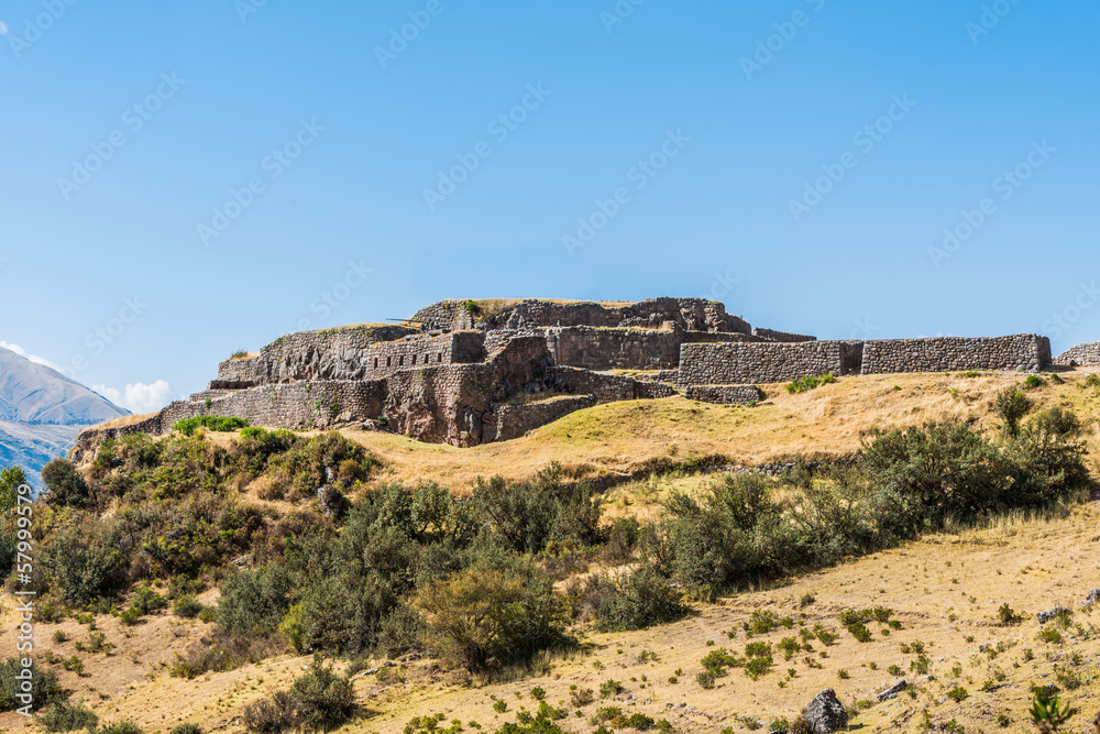 Puca Pucara ruins peruvian Andes Cuzco Peru Puca Pucara ruins peruvian Andes Cuzco Peru