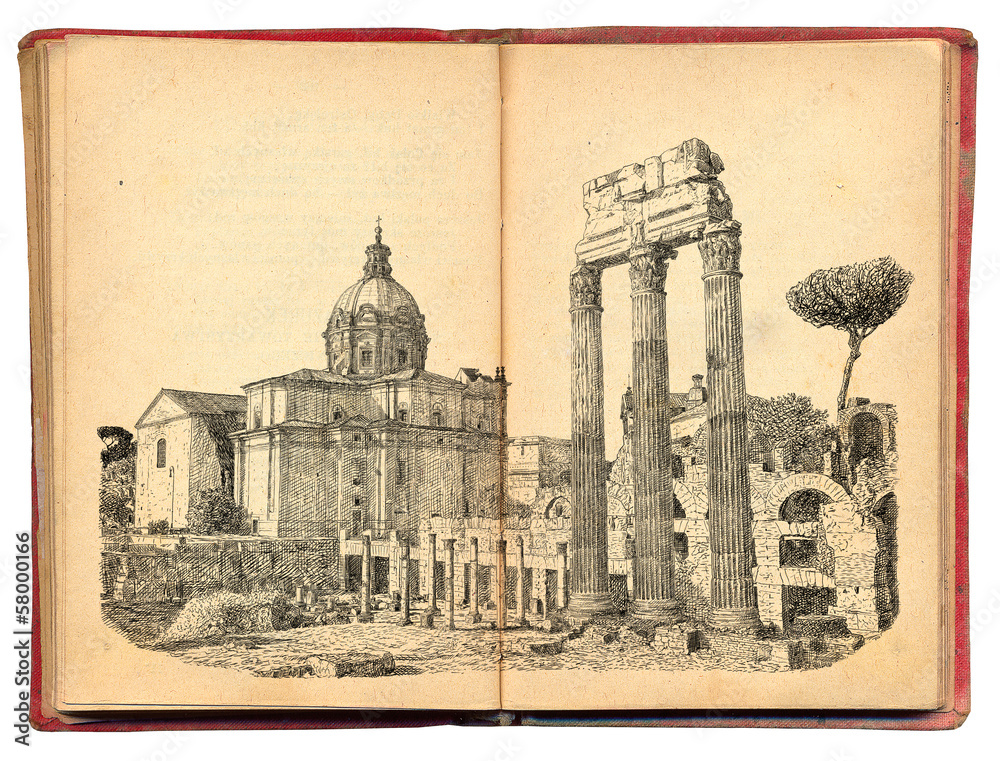 Roma view illustration Roma view illustration