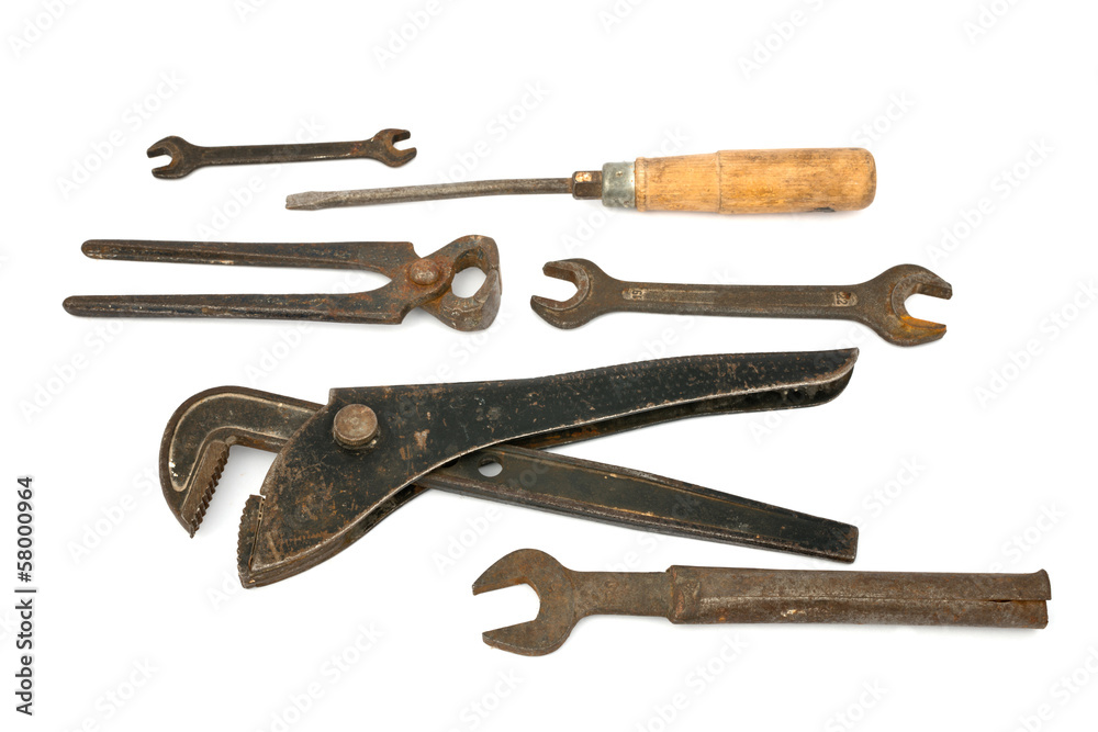 adjustable spanner with old tools