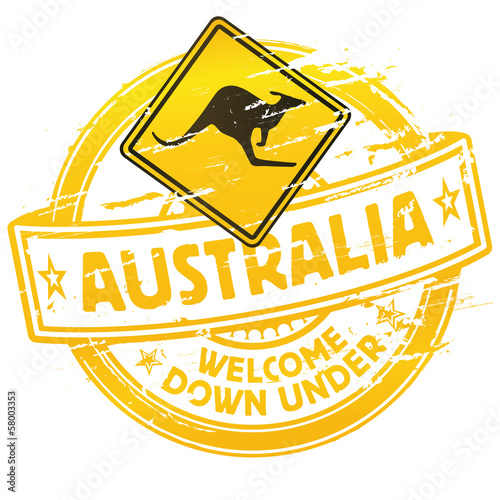 Stempel Willkommen in Australien
