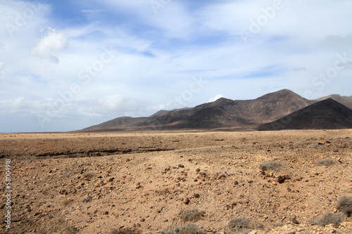 Paysage d  sertique  Fuerteventura - Espagne 