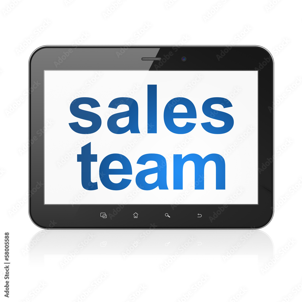 Marketing concept: Sales Team on tablet pc computer