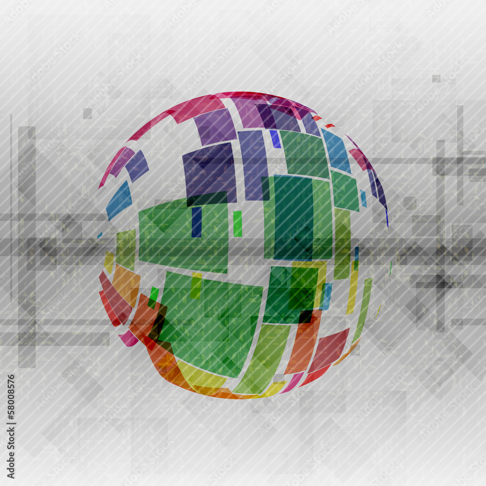 Fototapeta premium Colorful Globe Design.