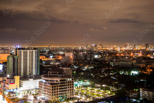 city at night,bird eye view